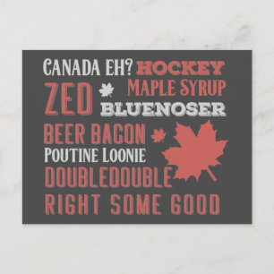 Canada Slang Tunnelbanan Art Vykort