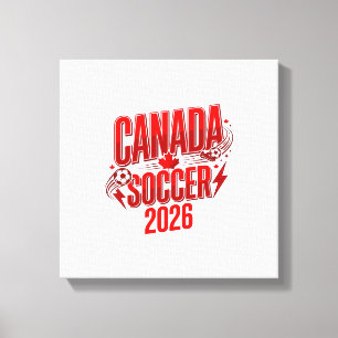 Canada Soccer 2026 Soccer Bold Land Typografi Canvastryck