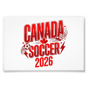 Canada Soccer 2026 Soccer Bold Land Typografi  Fototryck