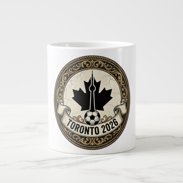 Canada Soccer Fan Coffee Cup Toronto Värdstad Jumbo Mugg (Framsidan)