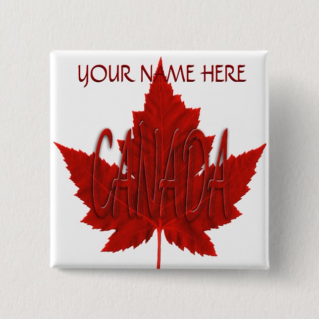Canada Souvenir Buttons Personlig Canada Button Knapp (Framsida)
