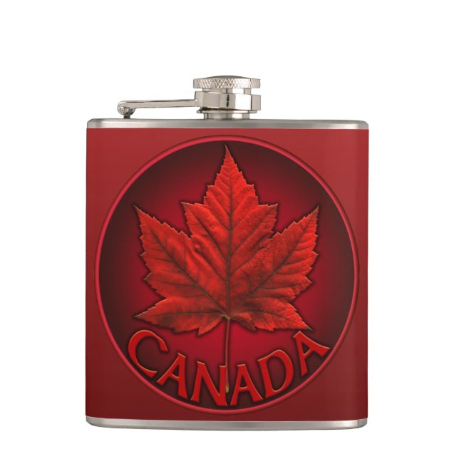 Canada Souvenir Flask Canada Flagga Drink Flask Gi Fickplunta (Framsidan)