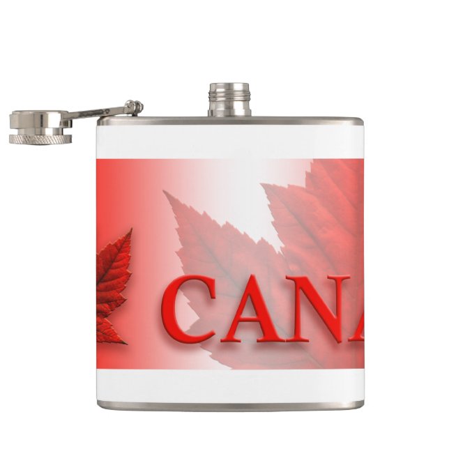 Canada Souvenir Flask Canada Flagga Drink Flask Gi Fickplunta (Öppnad)