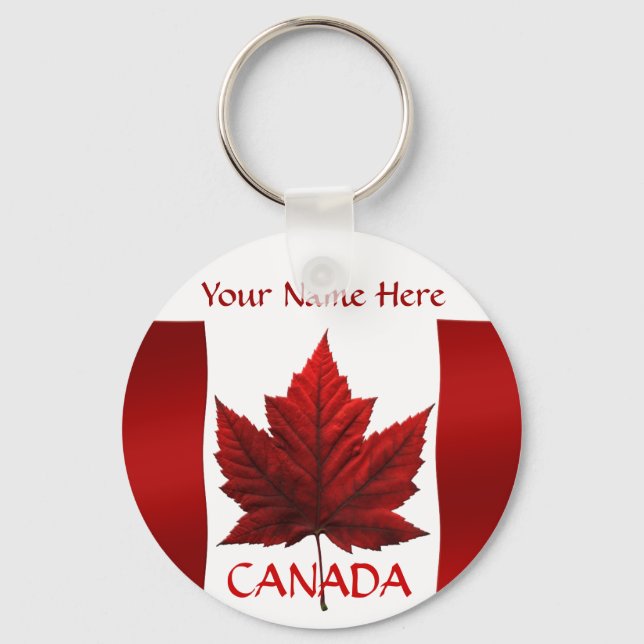 Canada Souvenir Nyckelring Canada Flagga Nyckelrin (Framsida)