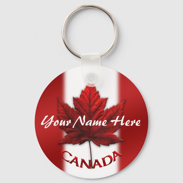 Canada Souvenir Nyckelring Personlig Canada Gift (Framsida)