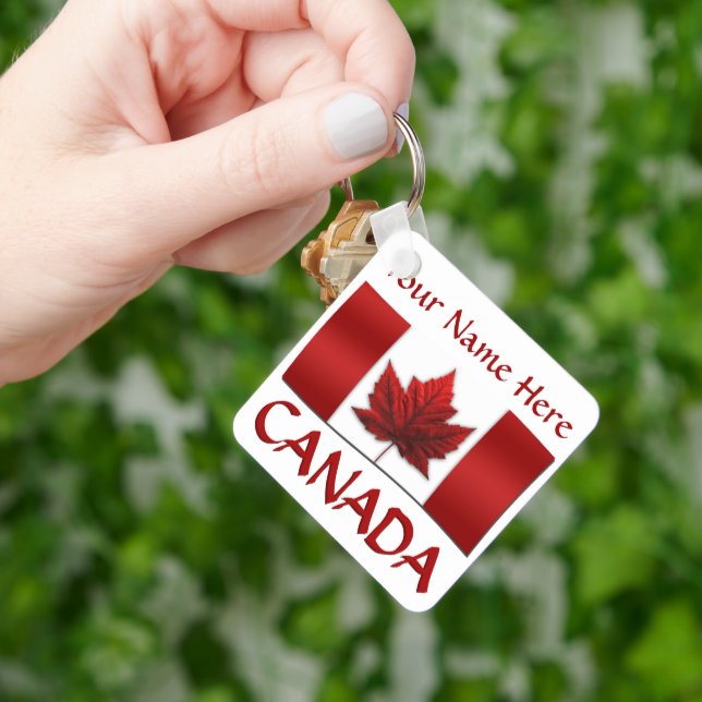 Canada Souvenir Nyckelrings Canada Flagga Nyckelri Nyckelring (Hand)