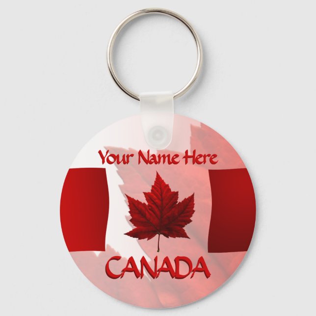 Canada Souvenir Nyckelrings Canada Flagga Nyckelri Nyckelring (Framsida)