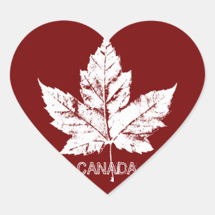 Canada Souvenir Stickers Personlig Stickers Hjärtformat Klistermärke