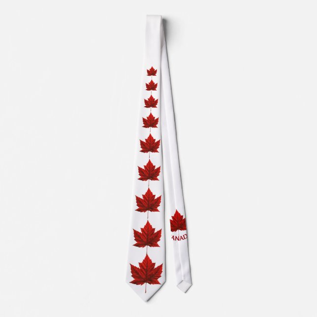 Canada Souvenir Tie Roligt Canada Flagga Ties Slips (Framsida)