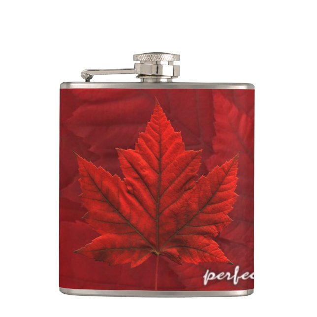 Canada souvenirflaska Kanada flagga drinkflaska pr Fickplunta (Framsidan)