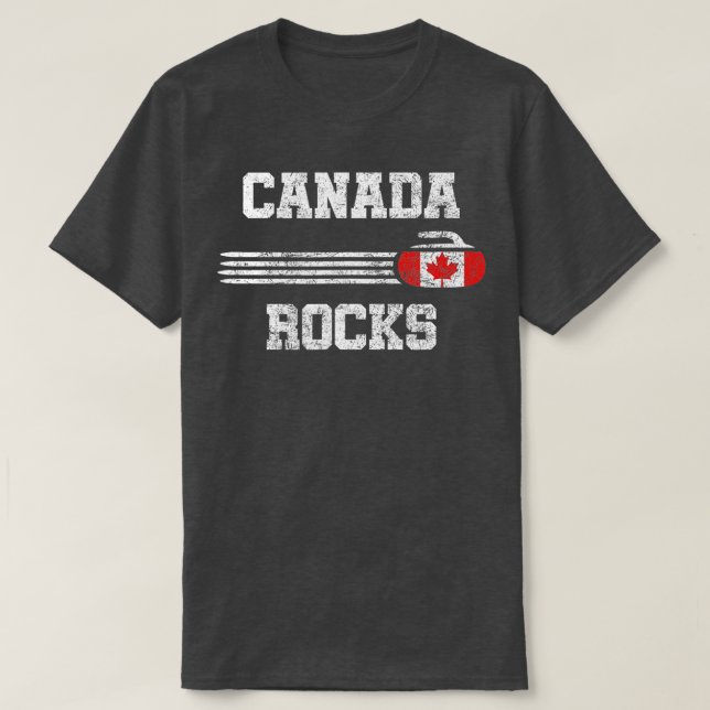 Canada Sten Vintage Curling T Shirt (Design framsida)