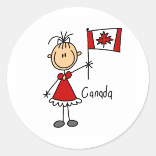 Canada Sticker Runt Klistermärke