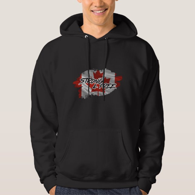 "Canada Strong and Free" Manar Hoodie (Framsida)