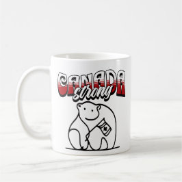 Canada Strong Polar Bear Canadian Flagga Kaffemugg