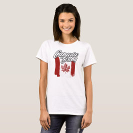 Canada Strong Red & White Canadian Flagga Maple Lö T Shirt