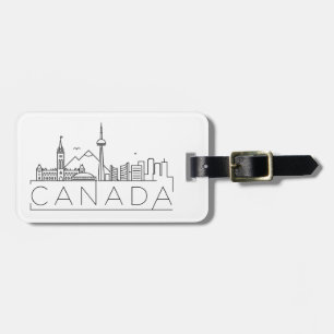 Canada Stylized Skyline Luggage Tag Bagagebricka