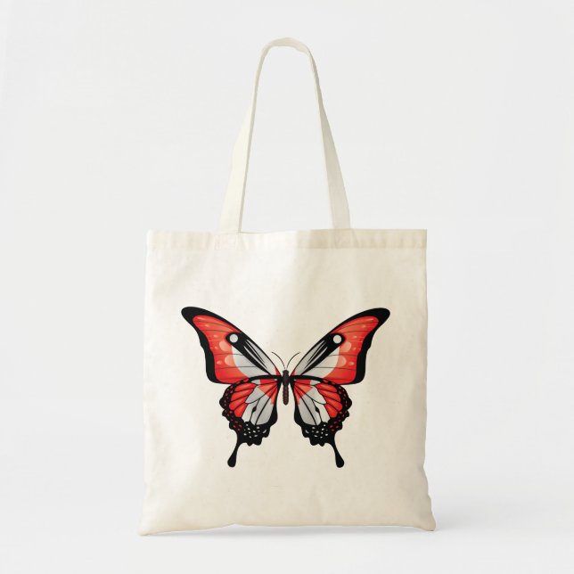 Canada Swallowtail Butterfly Flagga Sticker Tygkasse (Framsidan)