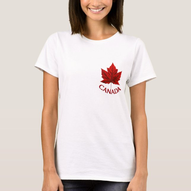 Canada Sweatshirt Women's Canada Shirts Customize Tee Shirt (Framsida)