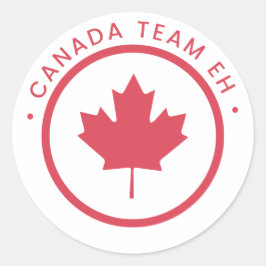 Canada Team Eh Sticker Runt Klistermärke
