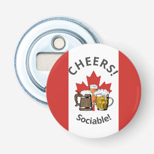 CANADA Tecknad 3 Öl Cheers Sociable Sociable Flasköppnare