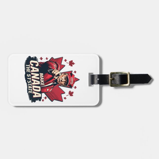 Canada the 51st State Trump Canadian Bagagebricka (Horisontell Framsida)