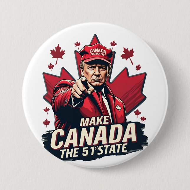 Canada the 51st State Trump Canadian Knapp (Framsida)