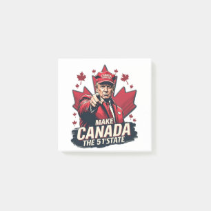 Canada the 51st State Trump Canadian Post-it Block