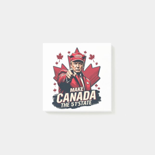 Canada the 51st State Trump Canadian Post-it Block (Framsida)