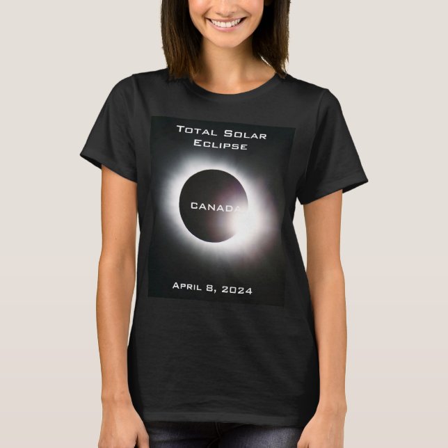 CANADA Total solcellsklipse 8 april 2024 T Shirt (Framsida)