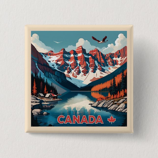 Canada Travel Poster Knapp (Framsida)