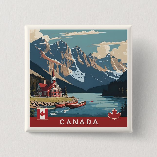 Canada Travel Poster Knapp (Framsida)