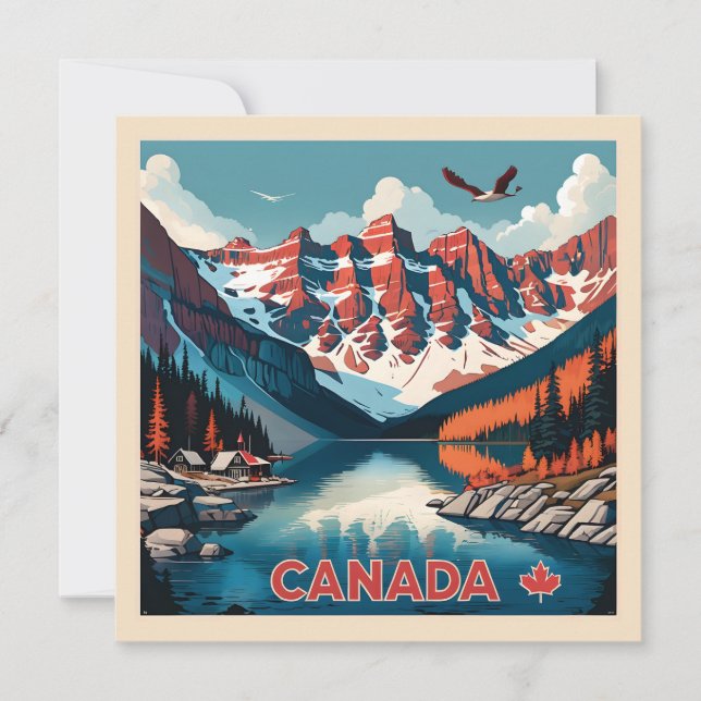 Canada Travel Poster Kort (Framsida)