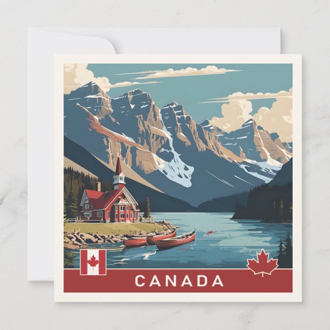 Canada Travel Poster Kort (Framsida)