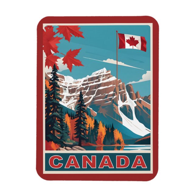 Canada Travel Poster Magnet (Vertikal)