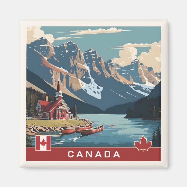 Canada Travel Poster Magnet (Framsidan)