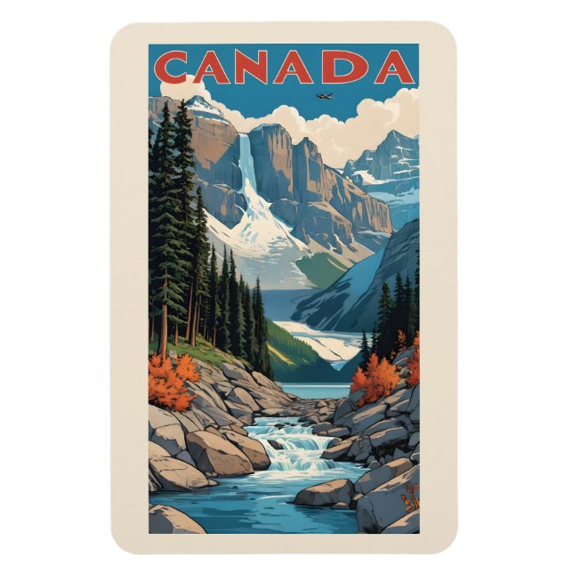 Canada Travel Poster Magnet (Vertikal)