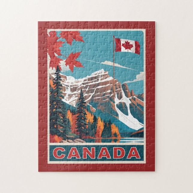 Canada Travel Poster Pussel (Vertikal)