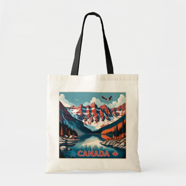 Canada Travel Poster Tygkasse (Framsidan)