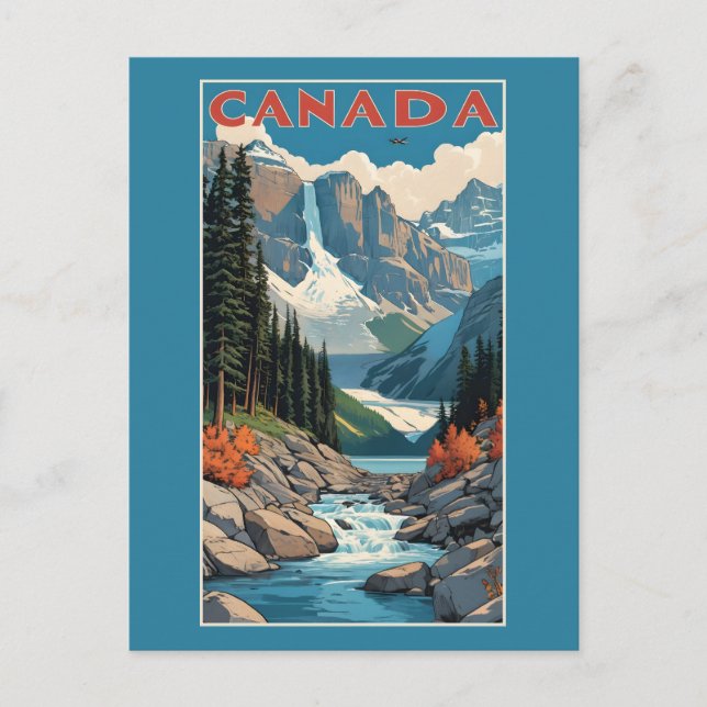 Canada Travel Poster Vykort (Framsida)