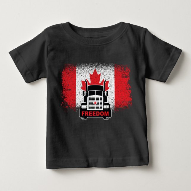 Canada Trucker Freedom Convoy 2022 T Shirt (Framsida)