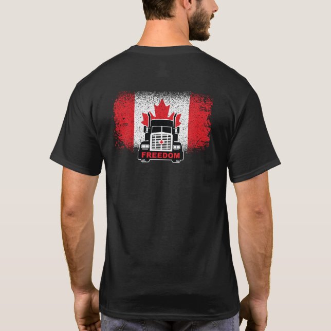 Canada Trucker Freedom Convoy 2022 T Shirt (Baksida)