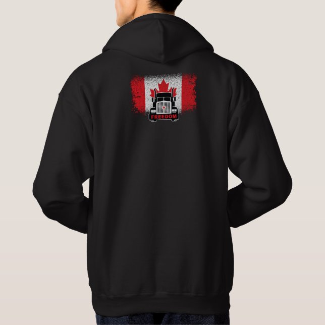 Canada Trucker Freedom Convoy 2022 T-Shirt Hoodie (Baksida)
