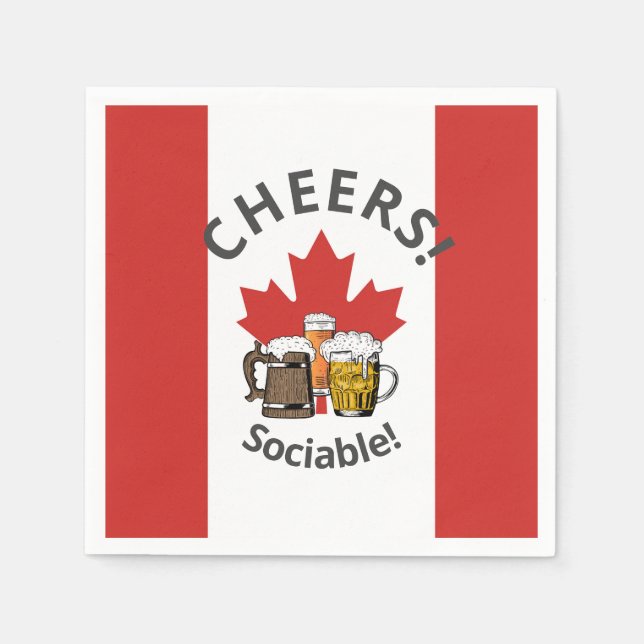 CANADA Underbar Canadian Beer Papper Pappersservett (Framsidan)
