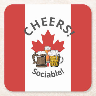 CANADA Underbar Canadian Beer Underlägg Papper Kvadrat