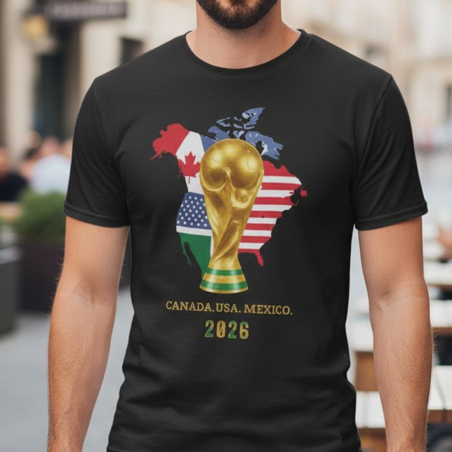 Canada USA Mexico Soccer Fan  T Shirt (FIFA World Cup 2026 Shirt | USA Canada Mexico Soccer Tee | Football Fan Gift | North America 2026)