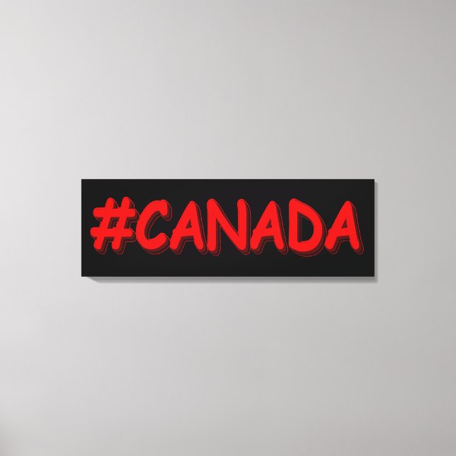 "#CANADA" Utkastuttrycksdesign. Köp nu Canvastryck (Framsida)