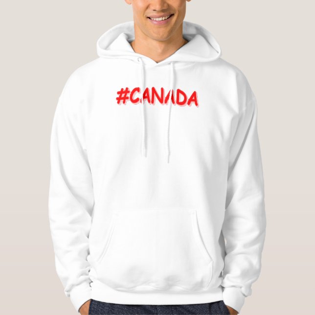 "#CANADA" Utkastuttrycksdesign. Köp nu Hoodie (Framsida)