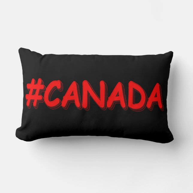 "#CANADA" Utkastuttrycksdesign. Köp nu Lumbarkudde (Framsida)