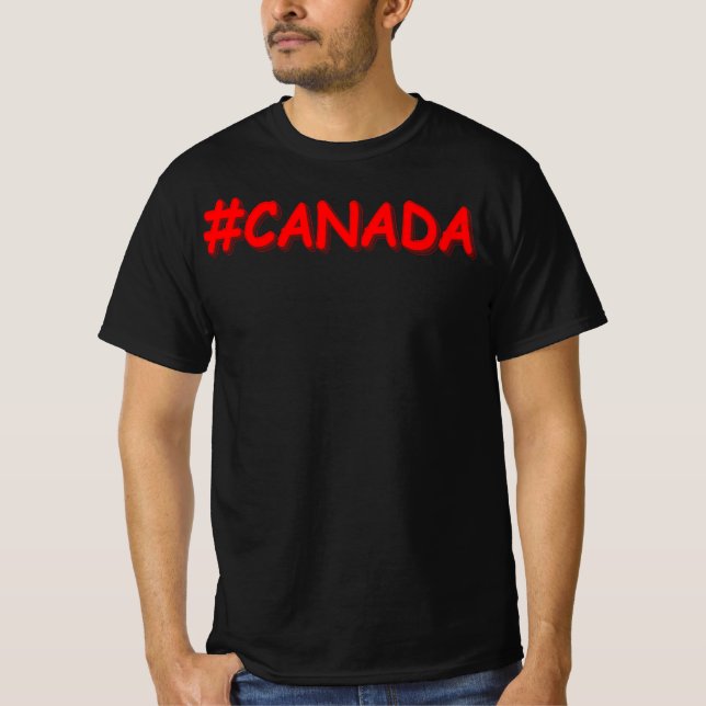 "#CANADA" Utkastuttrycksdesign. Köp nu T Shirt (Framsida)