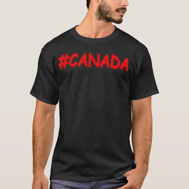 "#CANADA" Utkastuttrycksdesign. Köp nu T Shirt (Framsida)